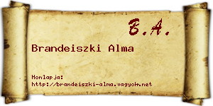 Brandeiszki Alma névjegykártya